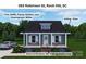 Charming home design features slate siding, white trim, and SW 7029 Agreeable Gray doors and shutters at 263 Robinson St, Rock Hill, SC 29730