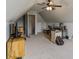 Large bonus room with a ceiling fan and neutral carpeted floors at 406 Courtland Ct, Kannapolis, NC 28081