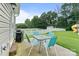 Outdoor patio featuring seating, grill, and a white picket fence, perfect for entertaining guests at 406 Courtland Ct, Kannapolis, NC 28081