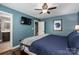 Spacious main bedroom with hardwood floors and en suite bathroom at 4441 Jim Wise Rd, Lincolnton, NC 28092