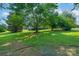 Lush green backyard with mature trees at 5211 Spring Gln, York, SC 29745