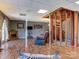 Finished basement featuring a fireplace, wooden staircase, and zebra rug at 720 Potneck Rd, Salisbury, NC 28147