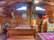 Charming log cabin bedroom with wooden furniture and unique animal decor at 720 Potneck Rd, Salisbury, NC 28147
