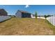 Spacious backyard featuring a large grassy area and a privacy fence, perfect for outdoor activities at 9529 Cotswood Pl, Gastonia, NC 28056