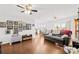 Inviting living room featuring hardwood floors, neutral decor, and ample natural light at 103 Chambwood Ln, Shelby, NC 28152