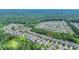 An expansive aerial view captures a neighborhood surrounded by lush greenery and trees at 1314 San Gabriel Ave, Charlotte, NC 28214