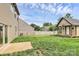 Spacious backyard featuring a shed with a basketball hoop at 1314 San Gabriel Ave, Charlotte, NC 28214