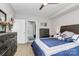Comfortable main bedroom boasting natural light and a view to the en-suite at 14451 San Paolo Ln, Charlotte, NC 28277