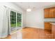 Cozy dining area with sliding glass doors to the backyard and ample natural light at 14911 Taggert Trail Dr, Charlotte, NC 28273