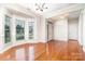 Bright entryway with hardwood floors and large windows offering ample natural light at 14911 Taggert Trail Dr, Charlotte, NC 28273