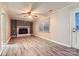 Finished basement featuring living space with a brick fireplace at 1506 Union New Hope Rd, Gastonia, NC 28056