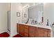 Bathroom with double sinks, and ample counter space for all your needs at 219 Mccord St, Charlotte, NC 28216