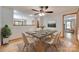 Stylish dining room with modern table, seating for six, and elegant decor at 25056 Timberlake Dr, Fort Mill, SC 29708