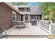Deck with a grill, dining set, and railing overlooking the backyard at 3092 Hitching Post Ln, Rock Hill, SC 29732