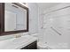 Bright bathroom featuring a stand up shower, brushed nickel fixtures, and tile flooring at 322 Cottonwood Park Dr, Charlotte, NC 28214