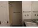 A bathroom featuring a granite countertop vanity, shower with tub, and modern fixtures at 3664 Gaston Day School Rd, Gastonia, NC 28056