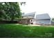 Large backyard with a spacious wood deck and a pergola at 3905 Brittany Ct, Indian Trail, NC 28079