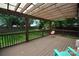 Cozy outdoor deck with wood railing and pink swing set at 3905 Brittany Ct, Indian Trail, NC 28079