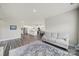 Open concept living room featuring hardwood floors that flow into the kitchen at 4420 Bright Rd, Charlotte, NC 28214