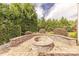 Beautiful outdoor space featuring brick fire pit, landscaped yard, and ample seating for entertaining at 5256 Meadowcroft Way, Fort Mill, SC 29708