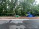 Community playground with slides, swings, and other play equipment in a grassy, treed area at 5434 Starflower Dr, Charlotte, NC 28215