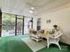 Charming screened porch with wicker furniture, green flooring, and views of the outdoors at 5434 Starflower Dr, Charlotte, NC 28215