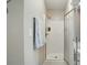 Clean bathroom featuring an enclosed shower with a towel rack at 6530 Fly A Way Dr, Denver, NC 28037