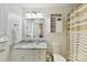 Bathroom featuring a single vanity, toilet and shower with a curtain at 7010 Coventry Ct, Tega Cay, SC 29708