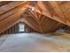 Unfinished attic space with exposed beams and ample room for storage or renovation at 908 Haddonfield Dr, Fort Mill, SC 29708