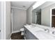 This bathroom features a double sink vanity with white quartz countertops at 1117 Hidden Brook Ln, Clover, SC 29710