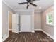 This bedroom features a closet and a window for plenty of natural light at 1117 Hidden Brook Ln, Clover, SC 29710
