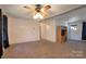 Bright living room featuring ceiling fan and tv at 1145 Craigbrow Cir, Chester, SC 29706