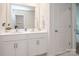 Bathroom with double vanity sinks and chrome fixtures at 128 Hickory Ridge Dr, Locust, NC 28097
