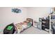 Cozy bedroom with a beanbag chair and minecraft themed bedspread at 128 Hickory Ridge Dr, Locust, NC 28097