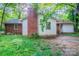 Backyard with brick chimney and some grass at 1332 Midwood Dr, Gastonia, NC 28052