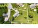 Aerial view of the property showcasing its lot size, landscaping, and surrounding neighborhood at 139 Hardwick Dr, Mooresville, NC 28115