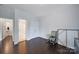 Clean bedroom with closet, neutral walls, and hardwood floors at 1604 Trentwood Dr, Fort Mill, SC 29715
