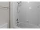 Clean white tiled shower and tub combination at 165 Futrell Lndg, New London, NC 28127