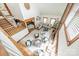 An aerial view of the living room, staircase, and formal dining area of the home at 2332 Hemby Pl, Charlotte, NC 28270