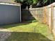 View of the backyard featuring a shed and wooden fence at 339 Mayflower Ave, Cramerton, NC 28032