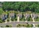 Aerial view showcasing the property's location within a leafy neighborhood and manicured front yards at 3701 Methodist Church Ln, Waxhaw, NC 28173