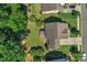 Aerial view of a well-maintained home and landscaped backyard, and a lush green lawn in a suburban neighborhood at 3701 Methodist Church Ln, Waxhaw, NC 28173