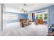 Spacious bonus room featuring a cozy sitting area, workout equipment, and natural light from multiple windows at 3706 Song Sparrow Dr, Matthews, NC 28104