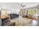 Open floor plan connecting the living room with the kitchen and breakfast nook at 3706 Song Sparrow Dr, Matthews, NC 28104