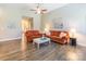 Spacious living room with vaulted ceiling, hardwood floors, and stylish seating at 385 Willow Tree Dr, Rock Hill, SC 29732