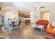 Open-concept living, dining, and kitchen area with hardwood floors and modern design at 385 Willow Tree Dr, Rock Hill, SC 29732