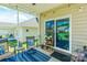 Inviting screened porch with comfortable seating and views of the well-manicured backyard at 385 Willow Tree Dr, Rock Hill, SC 29732