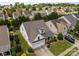 Aerial view of a charming home with a well-manicured lawn, landscaping, and a two-car garage at 5238 Prosperity View Dr, Charlotte, NC 28269