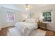 Bright and airy bedroom with hardwood floors, natural light, and neutral decor at 6150 Rocky Falls Rd, Charlotte, NC 28211