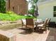 Charming brick patio with a dining set, perfect for enjoying outdoor meals at 6934 Loretta Pl, Charlotte, NC 28215